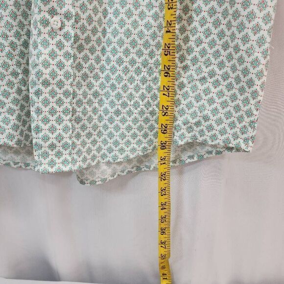 Wrangler George Strait Size Medium Men's Short Sleeve Button-up Collar White/Gre - Picture 3 of 7